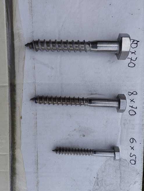 Гвинт із шестигранною головкою нержавійка