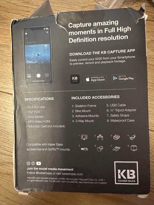 Продам екшн камеру KAISER BAAS Real 1080P 60FPS