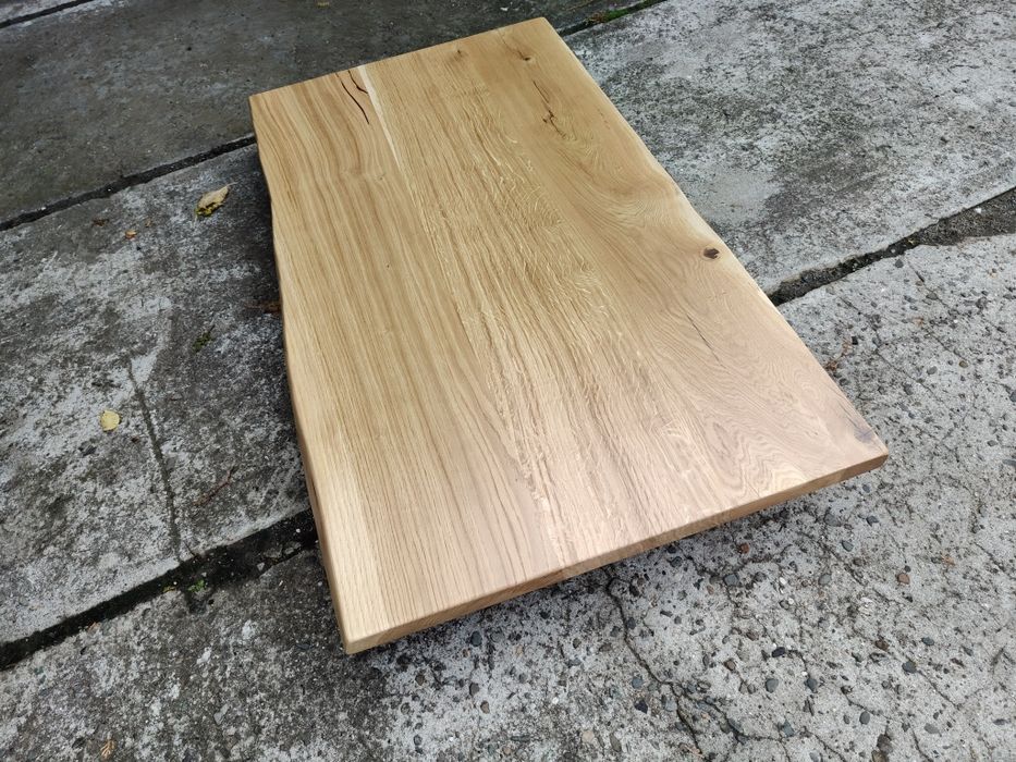 Blat dębowy 140x76 live edge na biurko