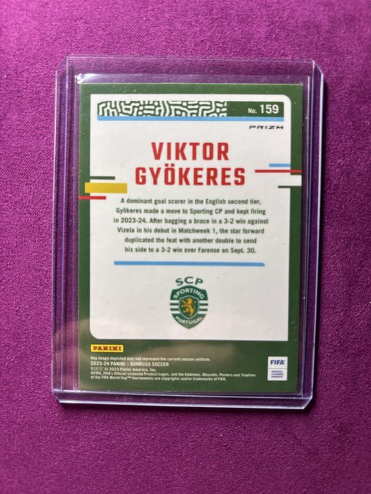 Viktor Gyokeres rookie card refractor panini sporting