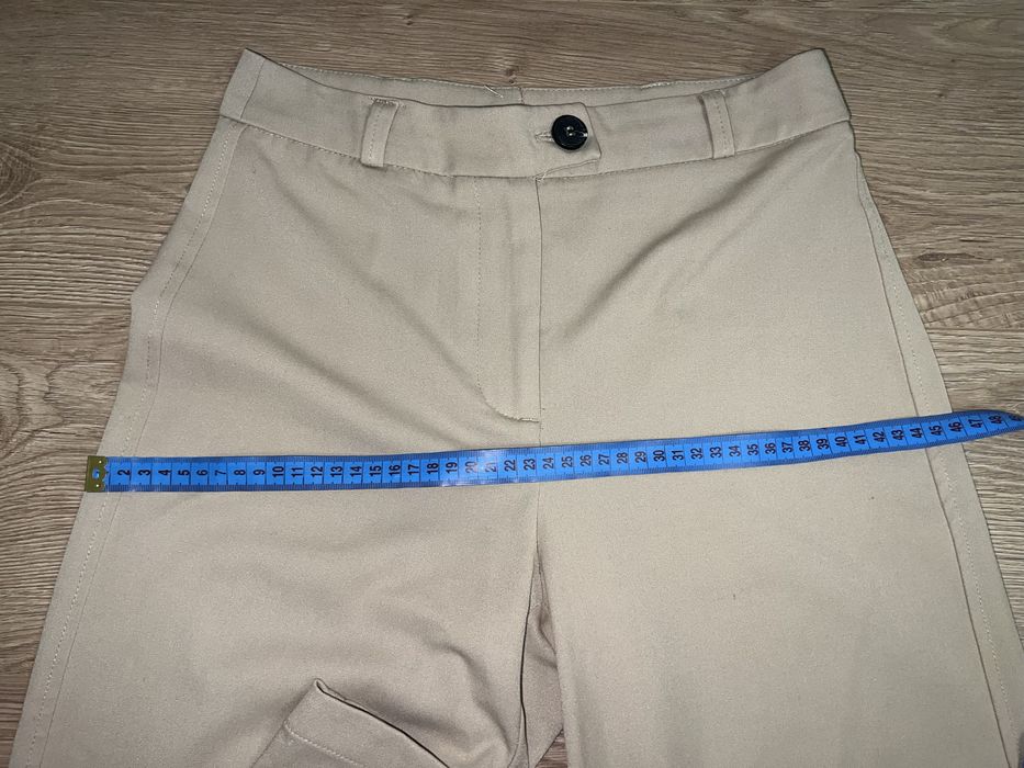 Класичні широкі бежеві штани bershka, 34/XS