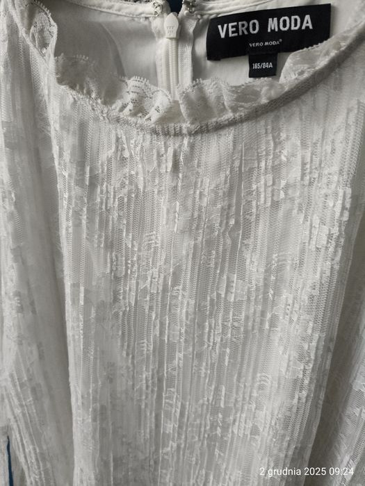 Bluzka dwie warstwy koronka Vero Moda mgiełka 165 cm S/M