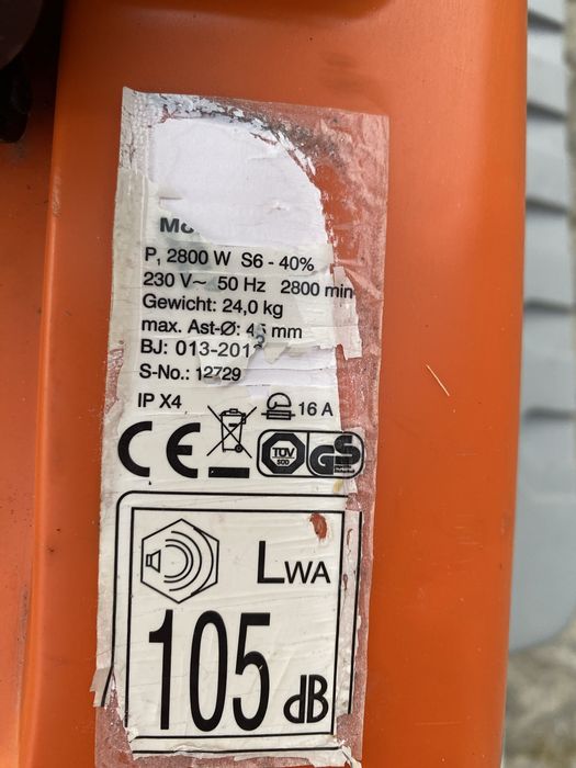 Подрібнювач гілок измельчитель веток Atika 2800