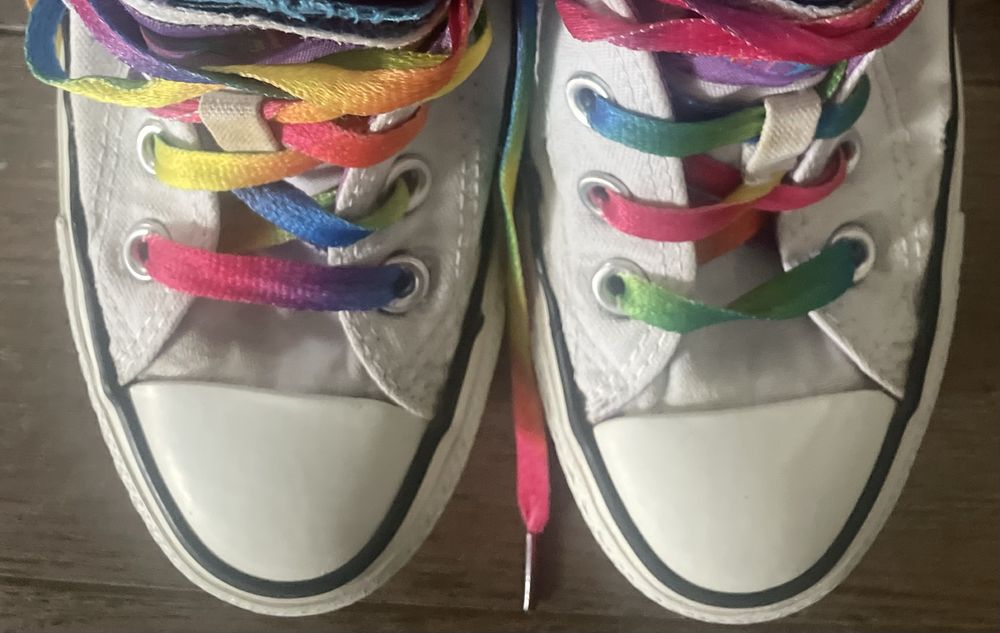 Trampki Converse All Star 36,5 białe tęczowe