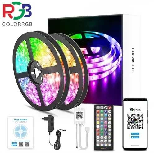 5, 10, 15, 20 метрів RGB Світлодіодна стрічка пульт+телефон