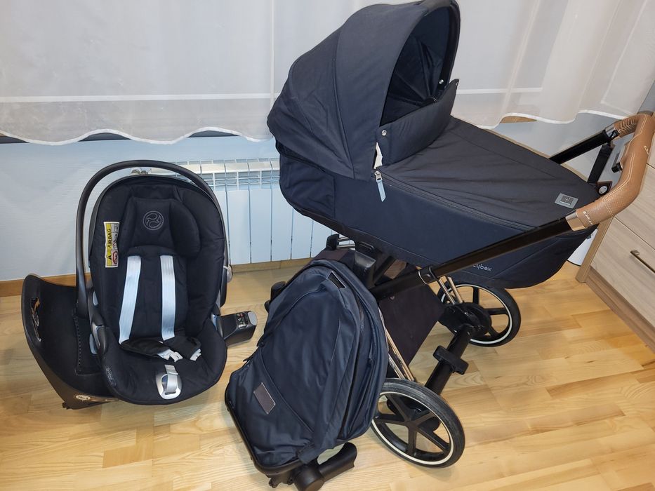 Cybex e-Priam zestaw 6w1: gondola, spacerówka, 2 foteliki + baza