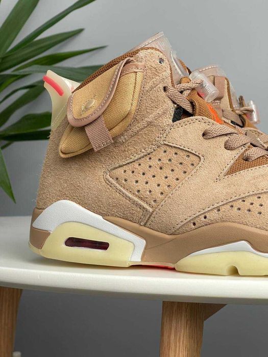 Кросівки Nike Air Jordan 6 Retro Travis Scott British Khaki premium