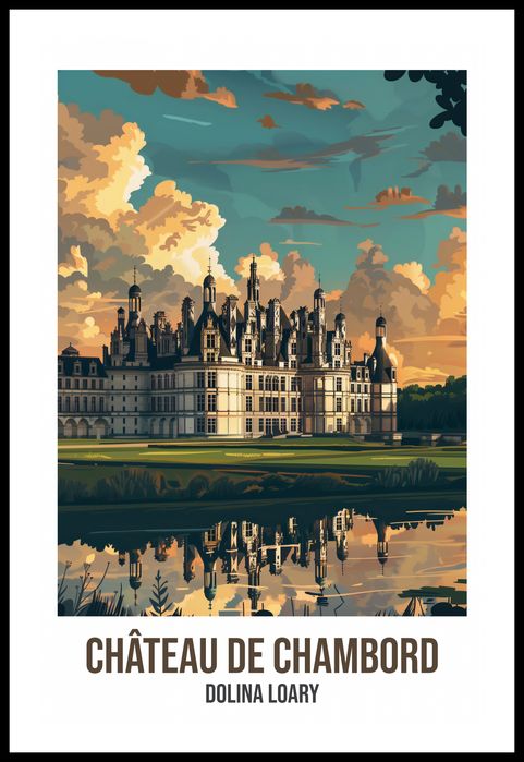 Plakat 53x81cm Chteau de Chambord