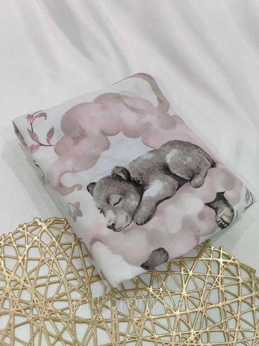 Простирадла у візочок, люльку, колиску, простынка хлопковая (#6037)