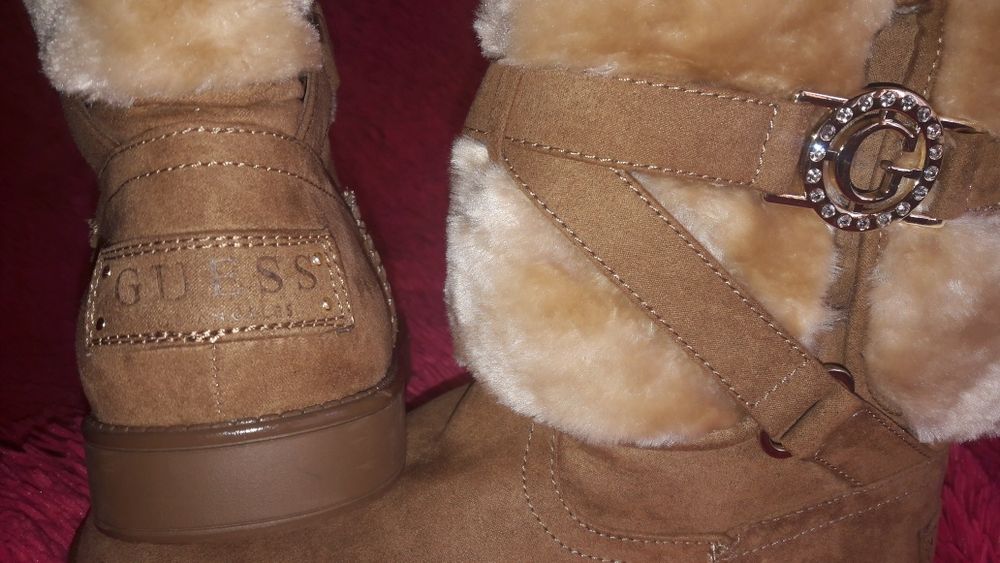 GUESS Kozaki Botki Miodowe 38 - Nowe