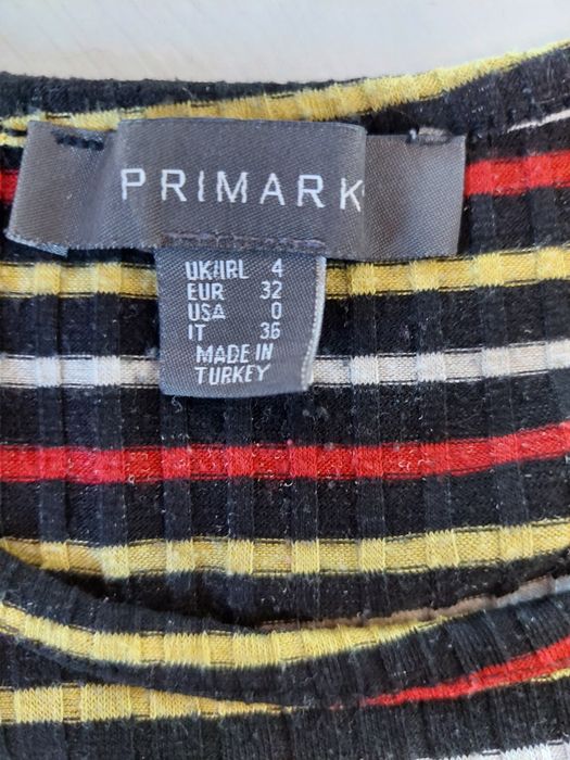 Koszulka w paski prążkowana rozmiar XXS