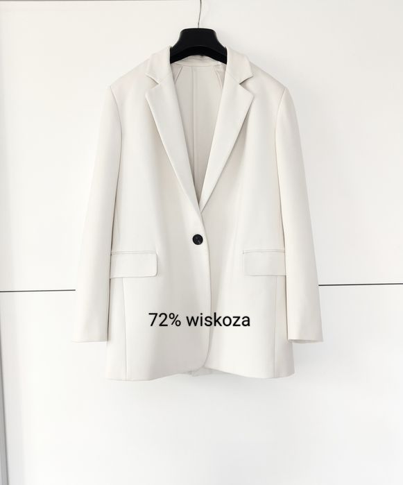 Marynarka Massimo dutti 38 M kremowa ecru wiskozowa klasyczna elegancka