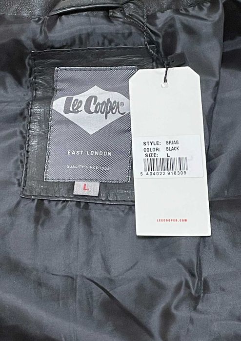 Lee Cooper model BRIAG BLACK r. L stylowa kurtka męska 100%skóra owcza