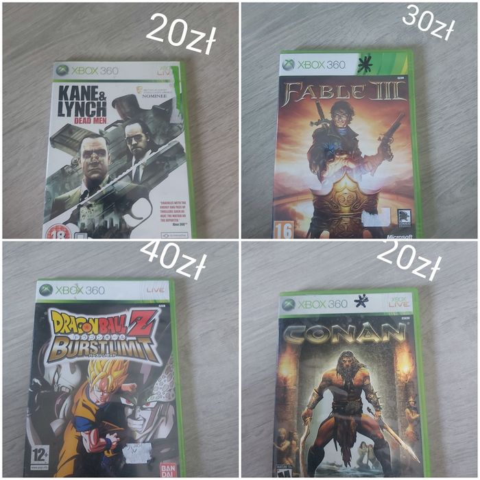 Sprzedam gry na xbox 360