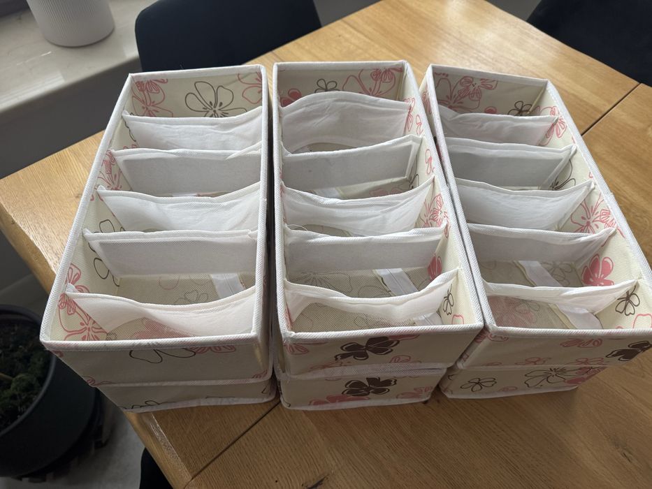 Organizer na skarpetki legginsy  6 szt stan jak NOWE