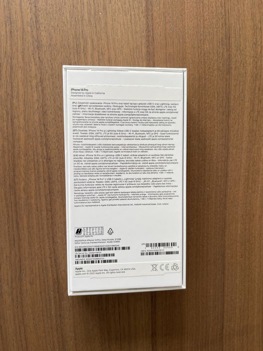 iPhone 14 Pro 512GB Deep Purple | Komplet Box | Stan Jak Nowy