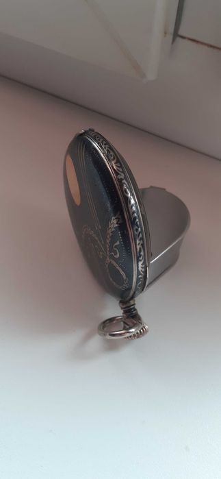 Zegarek kieszonkowy dewizka TAVANNES WATCH Co z 1910 r srebro 800.
