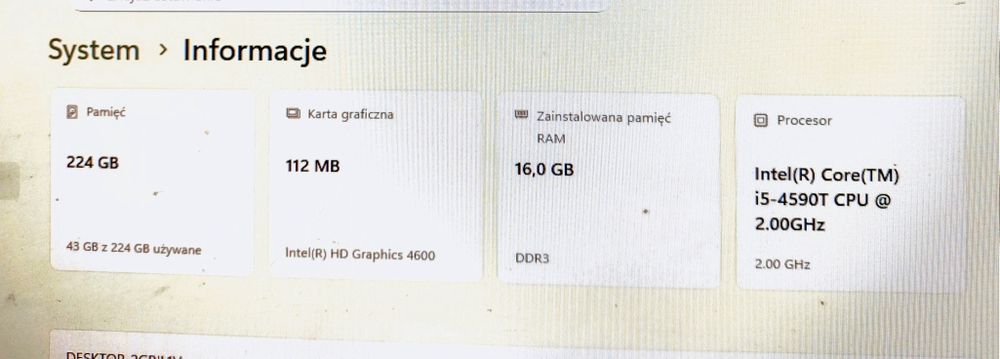 Fujitsu esprimo q920  mini PC 16gb/240/Win11
