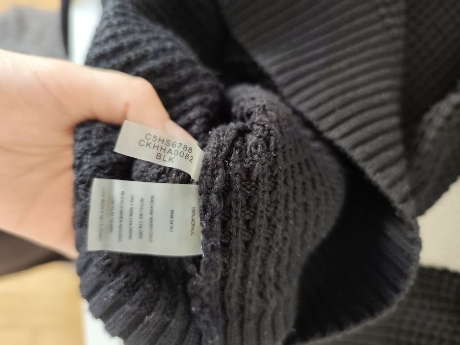 Sweter czarny golf Calvin Klein S 36 damski