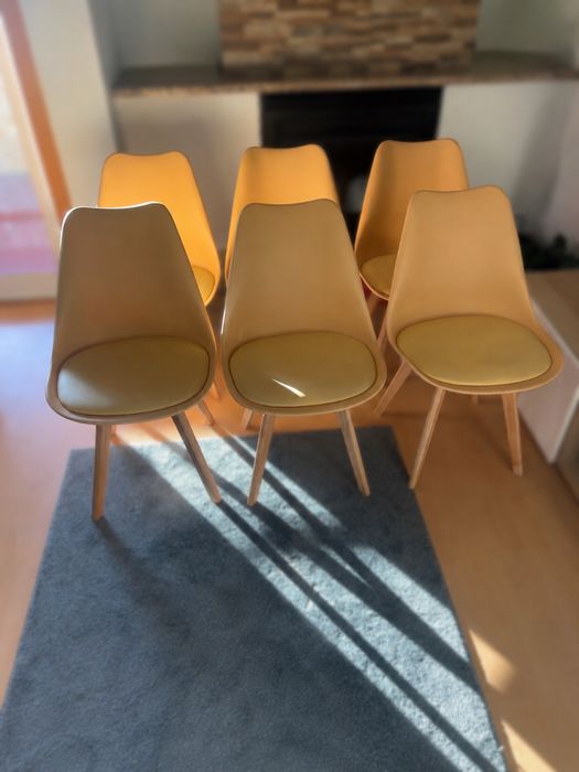 6 Cadeiras Shopie Homy Casa Creme