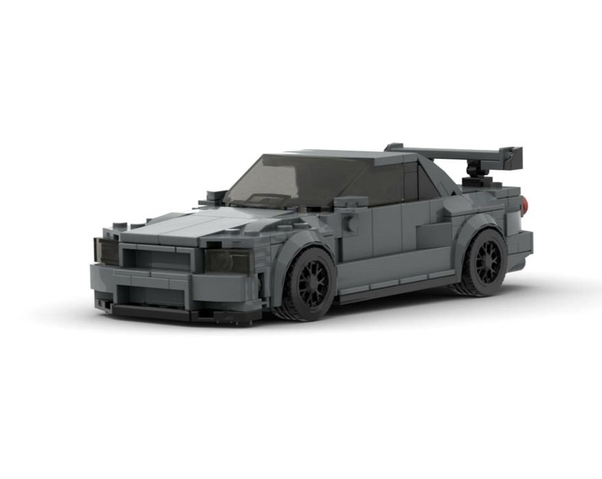 Nowe klocki Nissan Skyline R34 model auto samochód skajlajn prezent ikona motoryzacji kompatybilne z klockami Lego