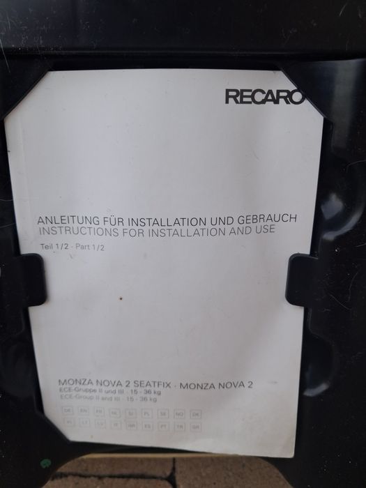 Fotelik RECARO Monza Nova 2 Seatfix (15-36 kg) | Stan Idealny + gratis