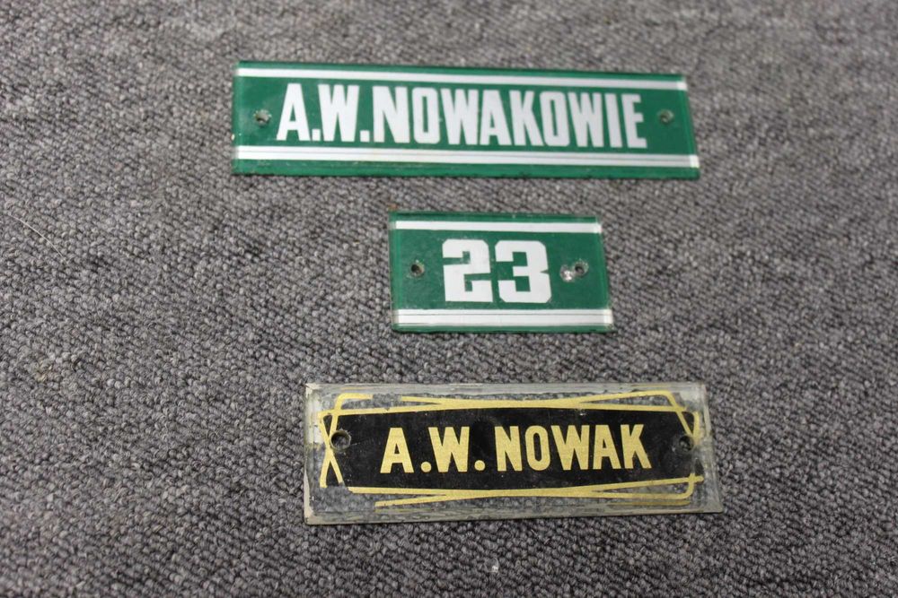 Stare tabliczki na drzwi PRL Retro 3 sztuki