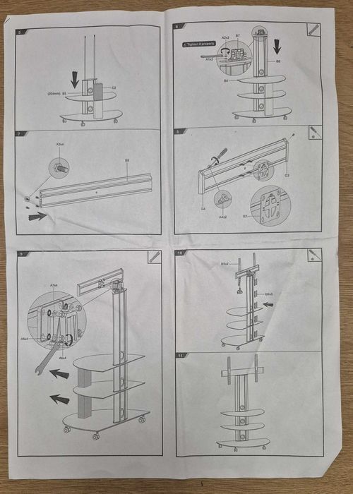 Mobilny stolik pod telewizor