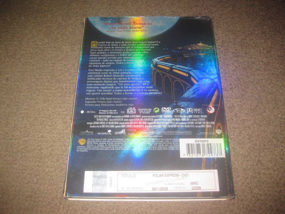 DVD "Polar Express" com Tom Hanks numa Edição Especial em Slidepack!