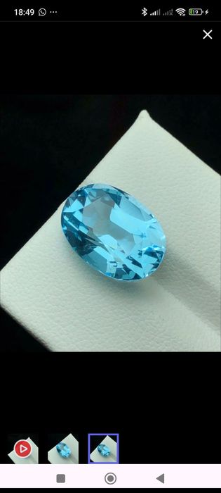 Topázio Azul 10.05 CT - Lapidação Fantasia (Gema de Coleção com Garant