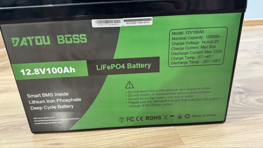 Аккумулятор Lifepo4 12в 100ah Літій Залізо Фосфат баратея 6000 циклів