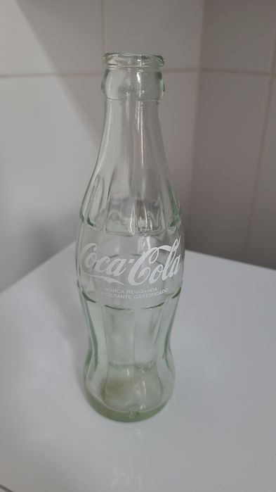 Garrafa antiga de Coca-Cola pirogravada, 20cl