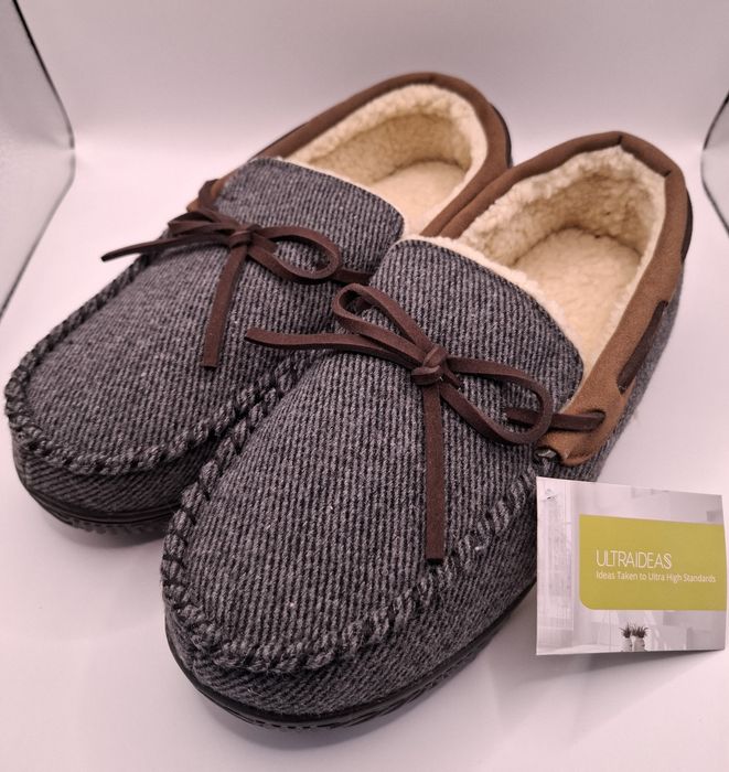 Kapcie męskie  mokasyny,
pluszowe pantofle z pianki z pamięcią k