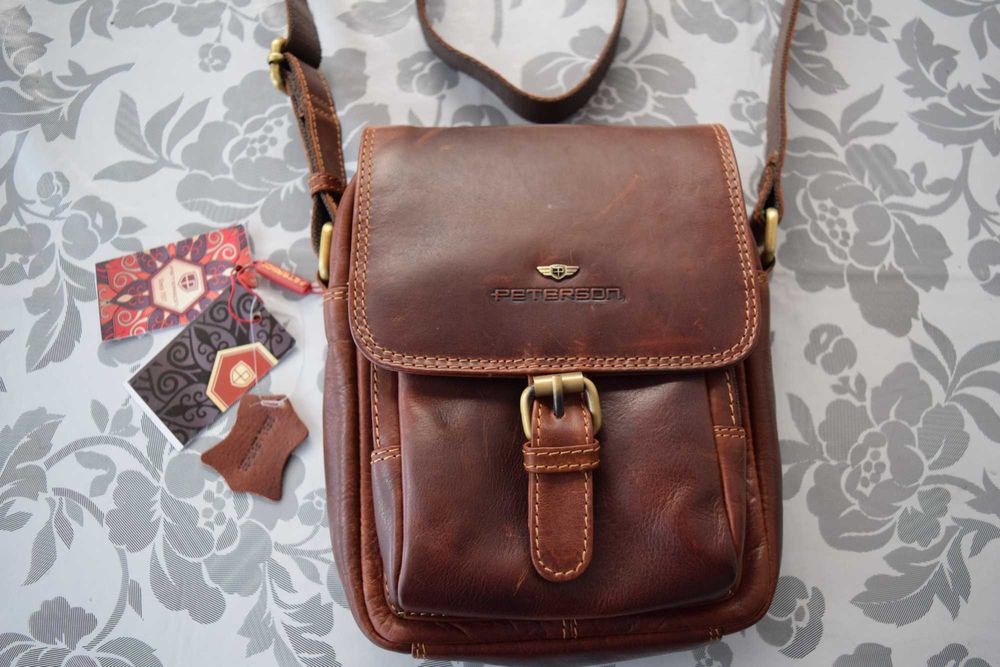 Saszetka na Pasku Regulowanym*Skórzana*Peterson*Olsztyn*Wysyłka