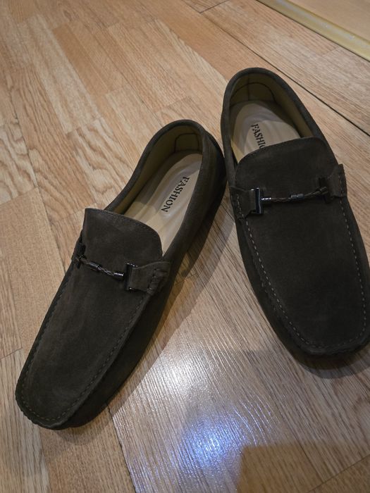 Buty mokasyny męskie brązowe