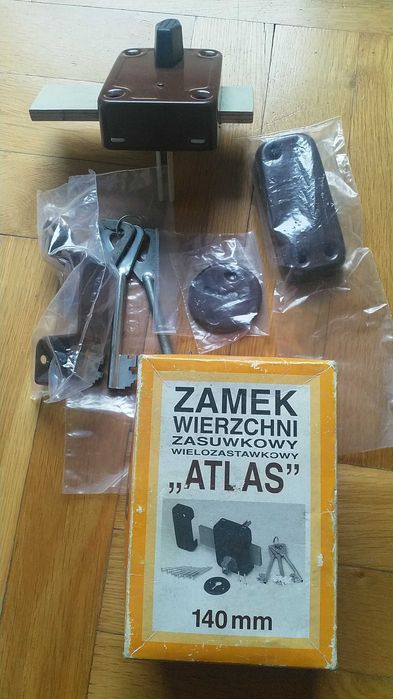 zamek wierzchni zasuwkowy wielozastawkowy ATLAS 140 mm