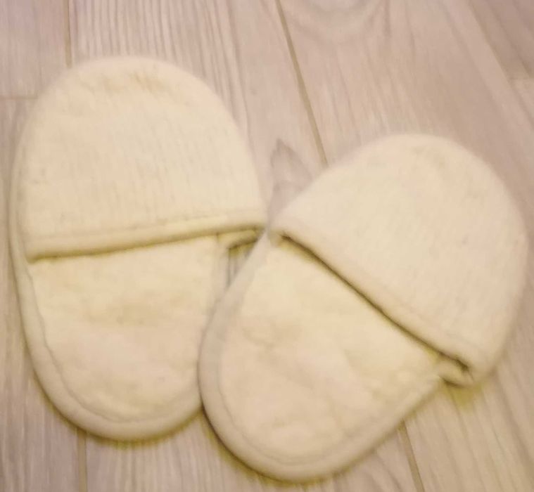 Ciapki domowe miękkie ciepłe 100% wełna pantofle 37/38