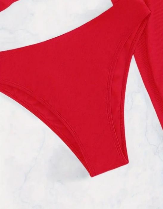 Фирменный купальник с парео 3 в 1 черный р.М/L