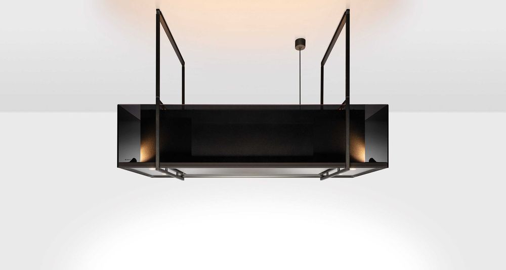 Novy Phantom 130 cm - okap wyspowy Czarny 7540