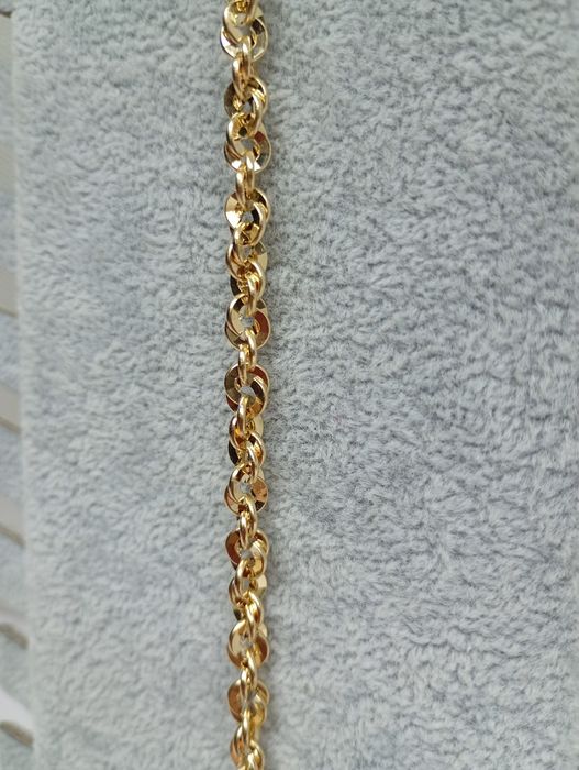 Złota, nowa bransoletka pr.585, dł.19 cm, w. 4,17 g