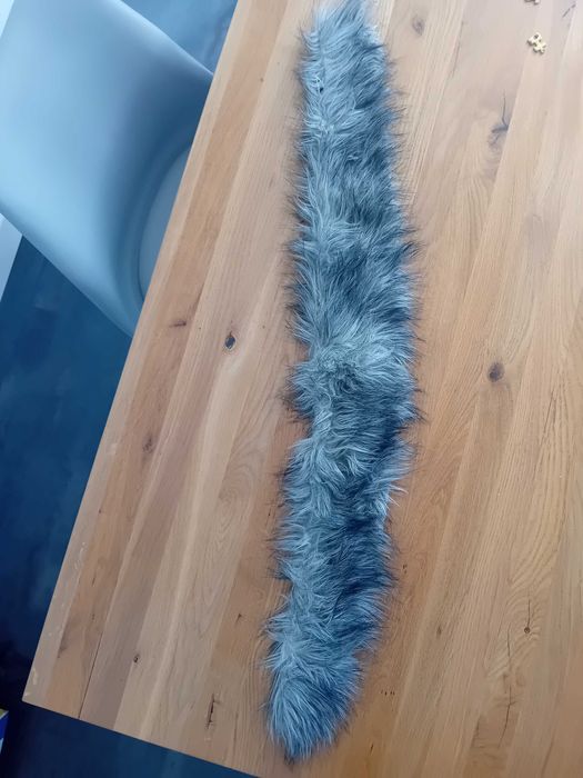 Kołnierz futrzany szary