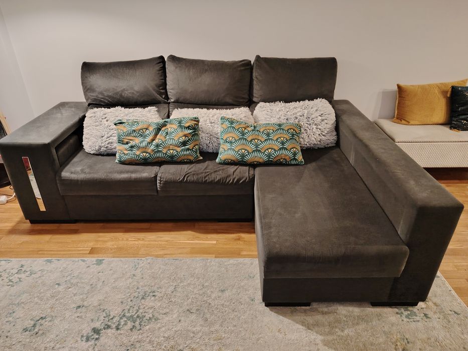 Sofá 3 lugares c/ chaise longue