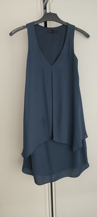 Vestido Azul decote V