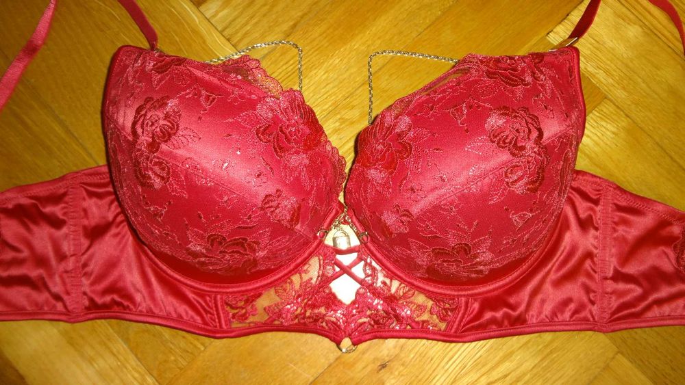 Biustonosz Viva Couture 85E push up nowy, paski,strapsy,śliczny