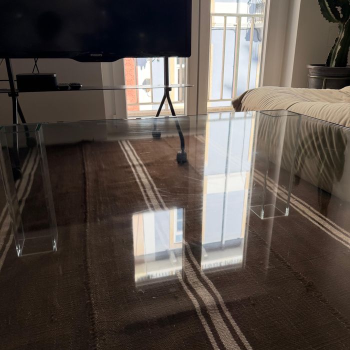 Mesa de Centro Kave Home - Vidro Temperado 85x85