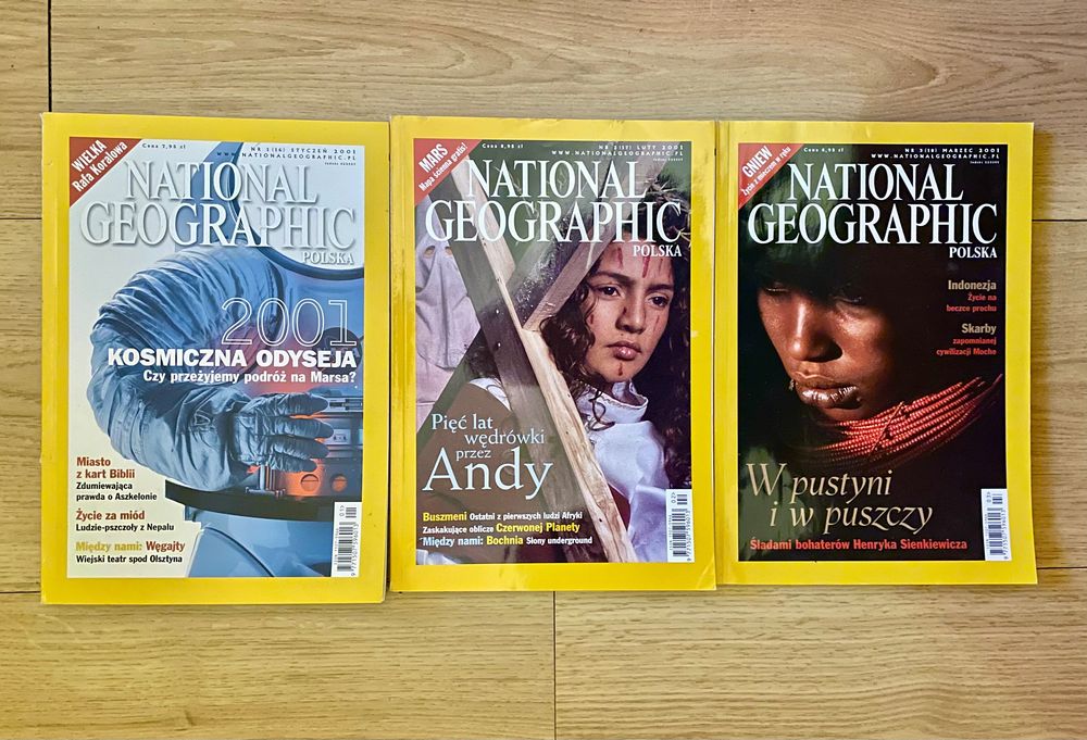 Czasopismo National Geographic 2001, cały rocznik