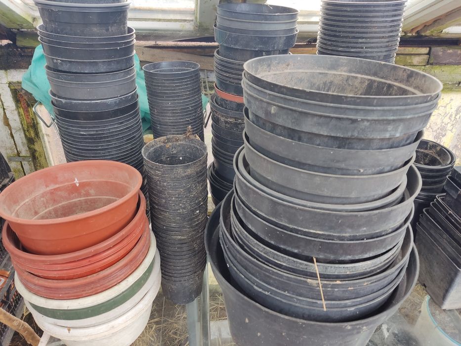 Doniczki produkcyjne różnej wielkości 400 sztuk