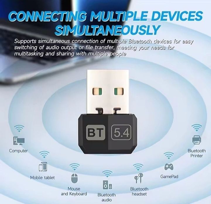 Adapter karta Bluetooth 5.4 USB nano do komputera nadajnik odbiorn
