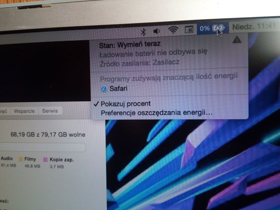  Apple MacBook Pro 15" A1260 zasilacz MacOS