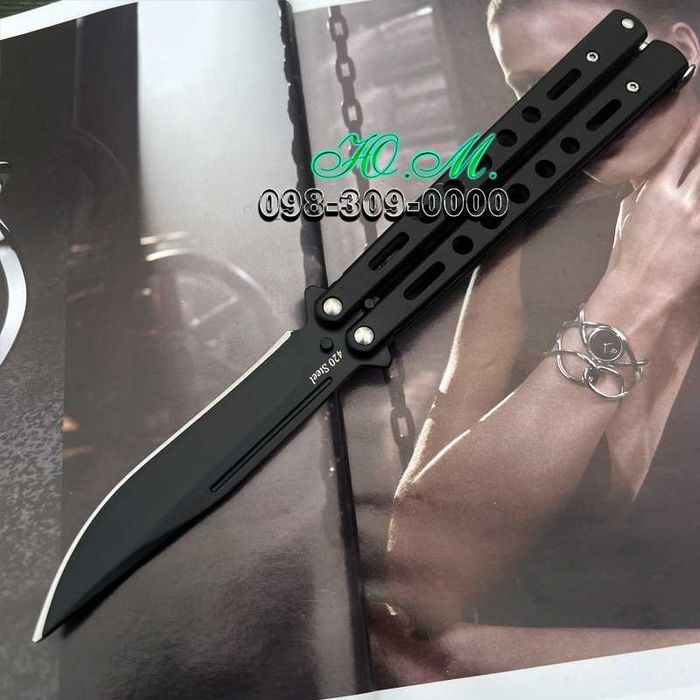 Нож Балисонг/Нож Бабочка/Балисонг/"Black butterfly"
